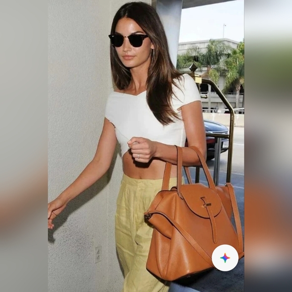 Meli Melo Elegant Tan Leather Tote Bag - Picture 6 of 6